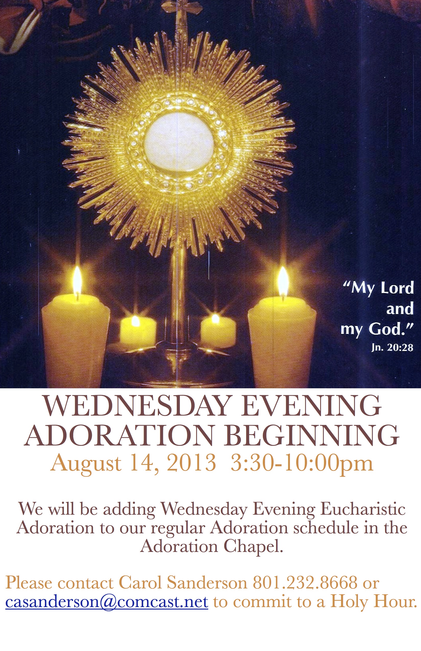 Wednesday Evening Eucharistic Adoration – Saint Vincent dePaul Parish ...